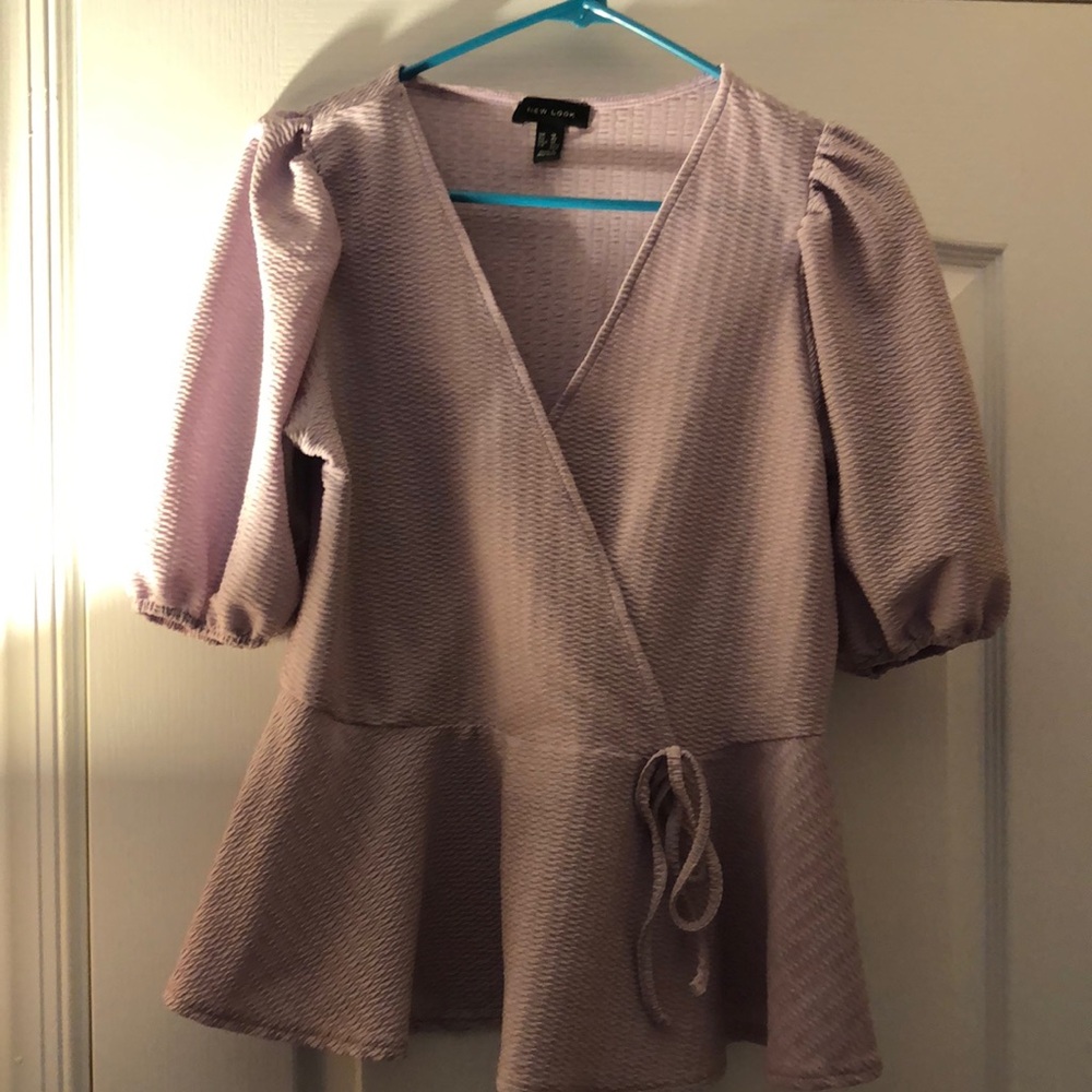 Purple peplum top